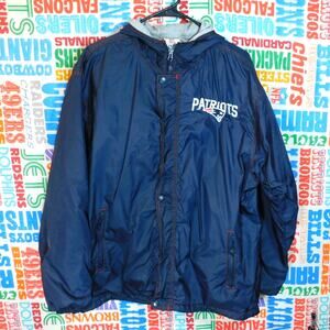 New England Patriots Full Zip Lined Jacket Size M Windbreaker NFL Team Apparel